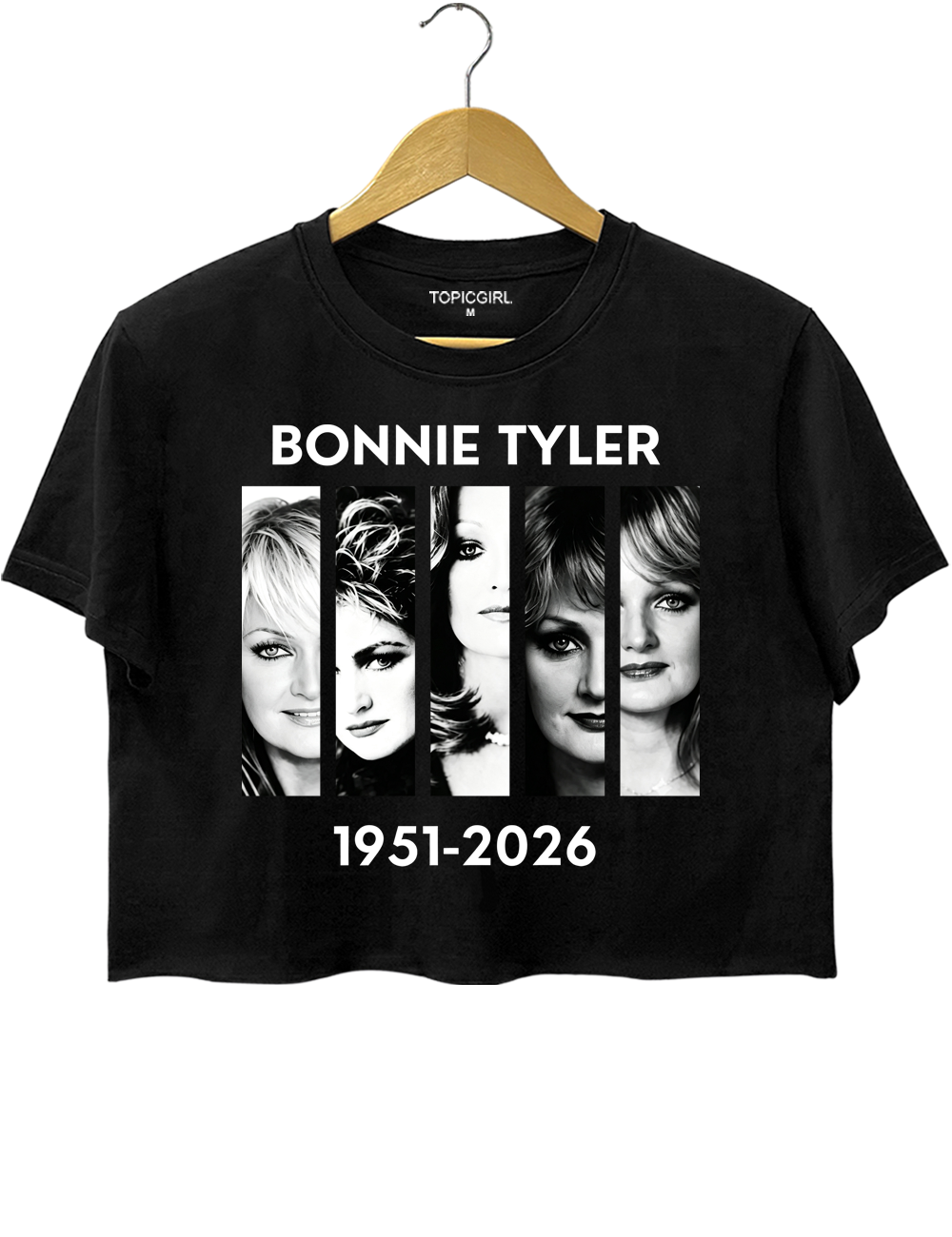 Vintage Bonnie Tyler Rest In Peace Crop Top