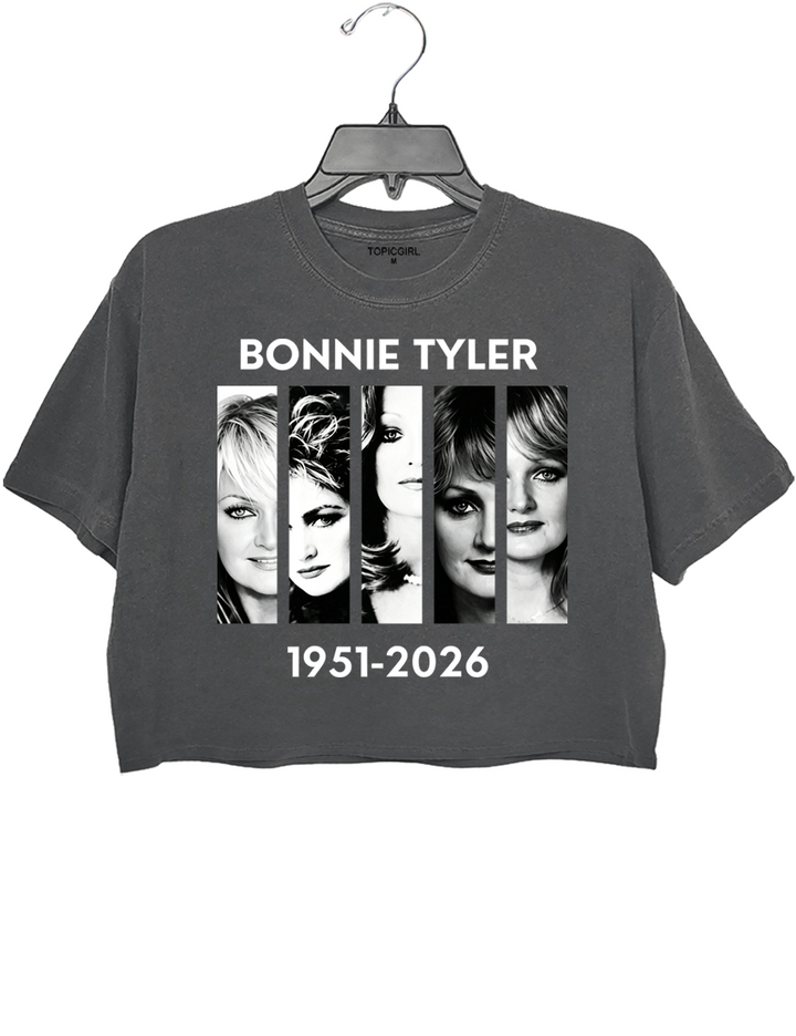 Vintage Bonnie Tyler Rest In Peace Crop Top