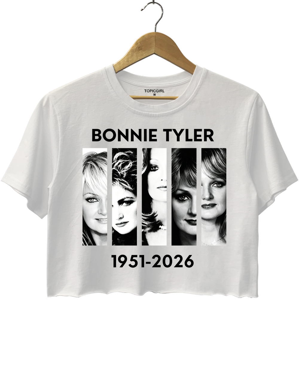 Vintage Bonnie Tyler Rest In Peace Crop Top