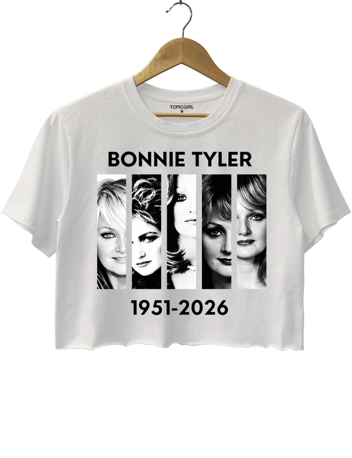 Vintage Bonnie Tyler Rest In Peace Crop Top