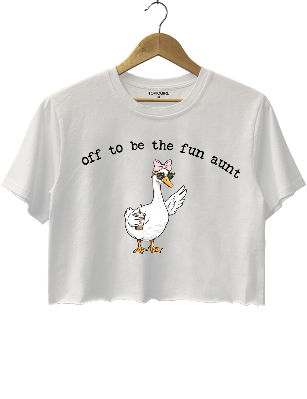 Funny Aunt Goose Crop Top