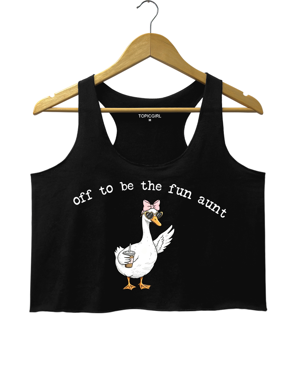 Funny Aunt Goose Crop Tank Top