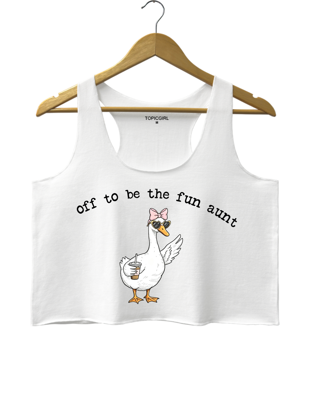 Funny Aunt Goose Crop Tank Top