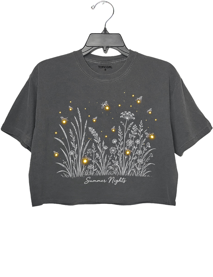 Summer Nights Firefly Wildflower Crop Top