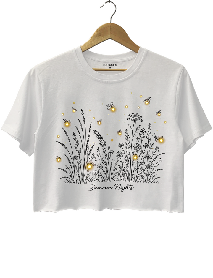 Summer Nights Firefly Wildflower Crop Top