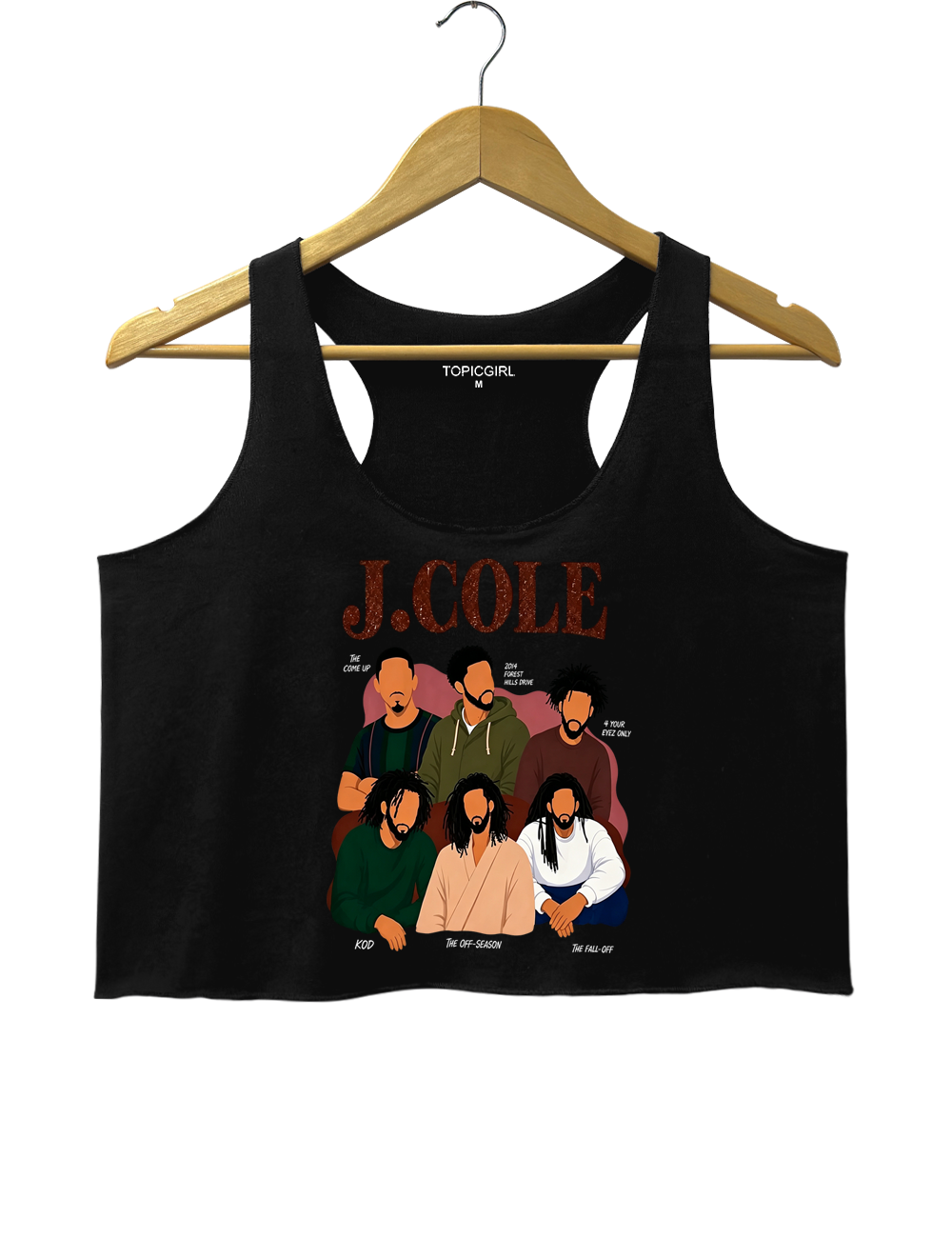 J. Cole Graphic Crop Tank Top