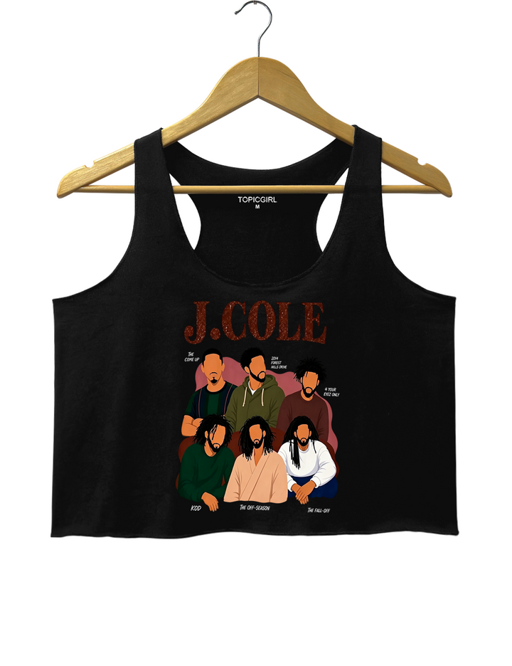 J. Cole Graphic Crop Tank Top