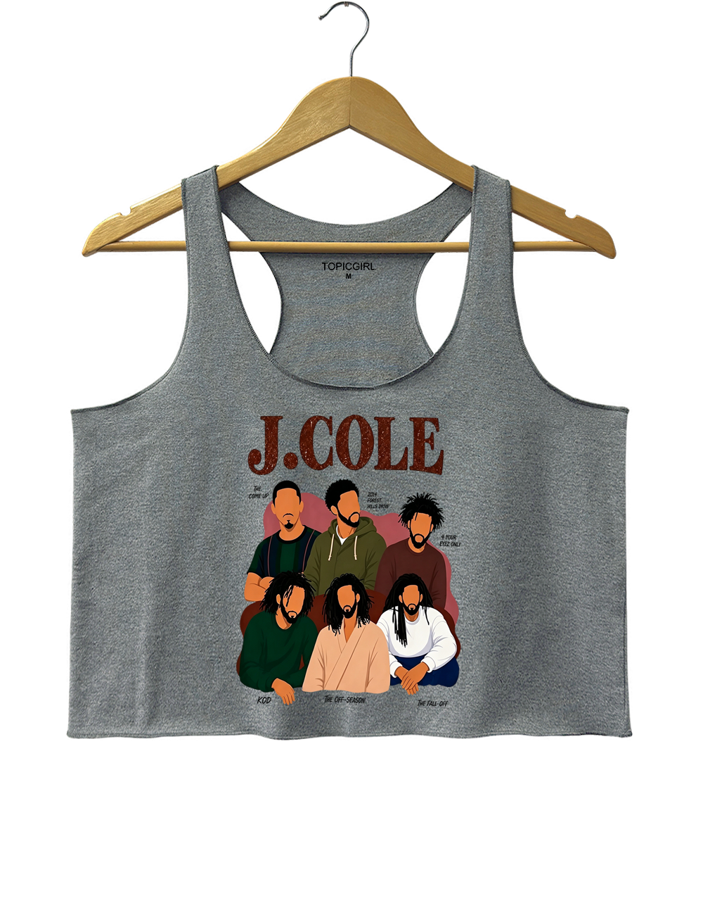 J. Cole Graphic Crop Tank Top