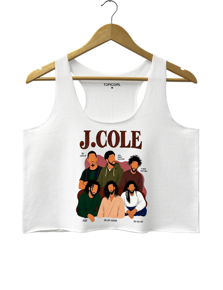 J. Cole Graphic Crop Tank Top