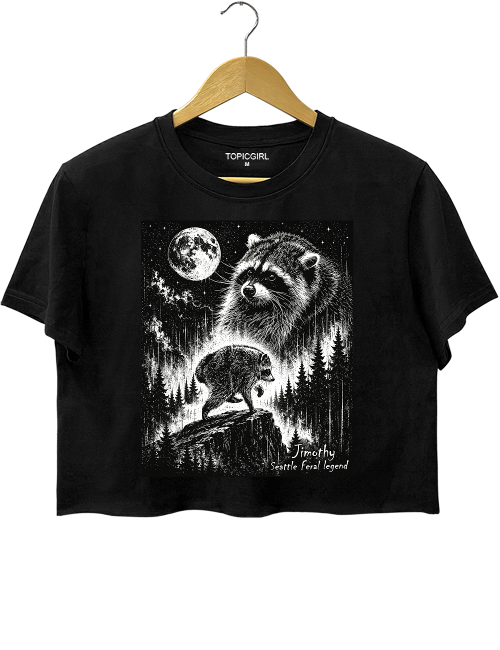 Jimothy Raccoon Seattle Feral Legend Crop Top