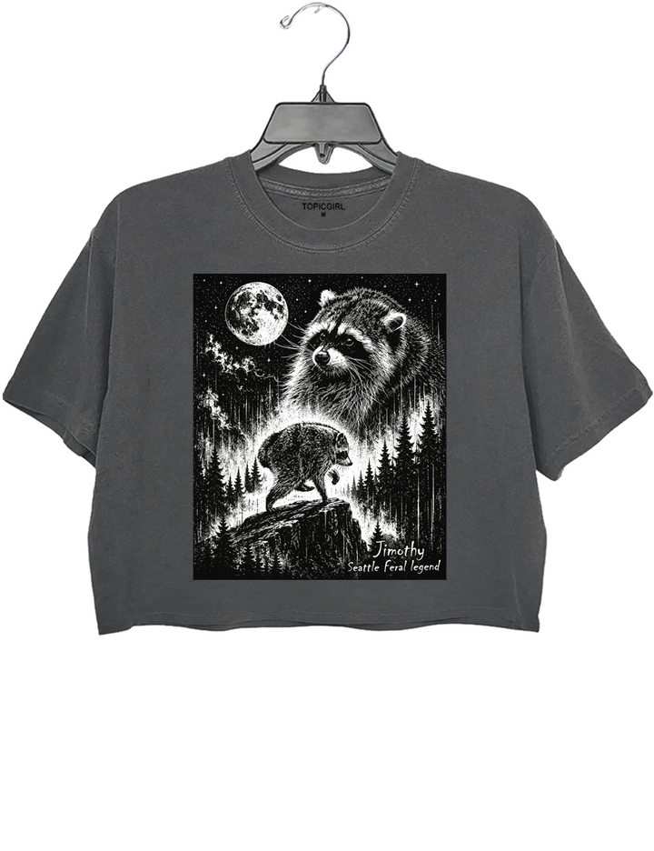 Jimothy Raccoon Seattle Feral Legend Crop Top