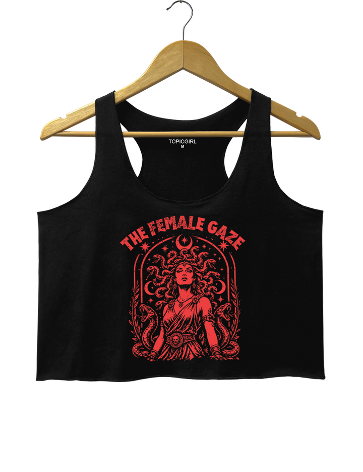 The Female Gaze Vintage Medusa Crop Tank Top