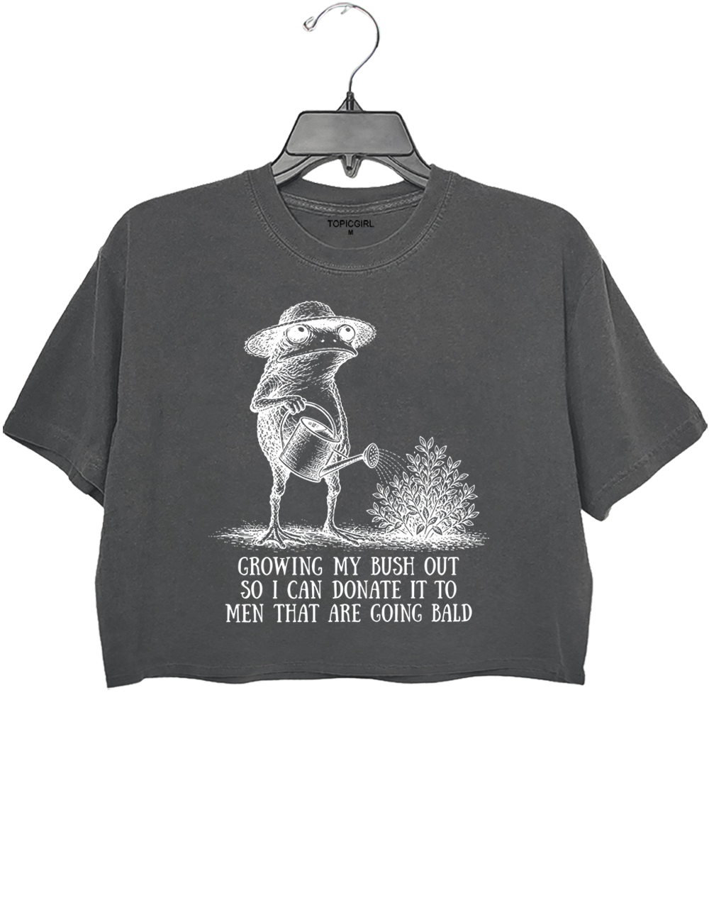 Growing My Bush Out Funny Womens Crop Top