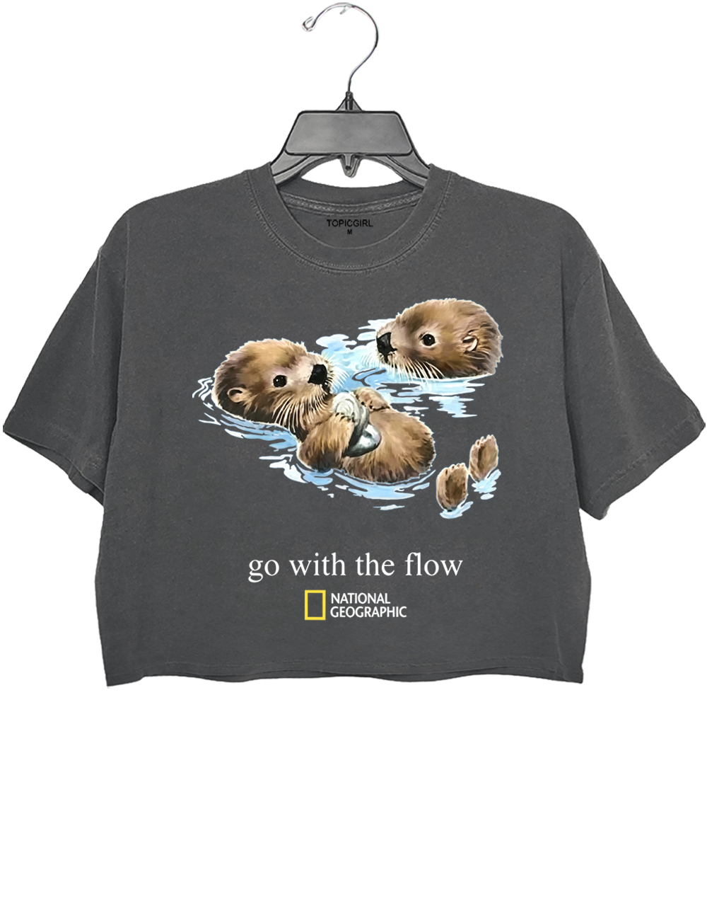 National Geographic Otter Go With The Flow Crop Top
