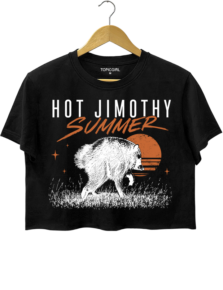 Hot Jimothy Summer Raccoon Crop Top