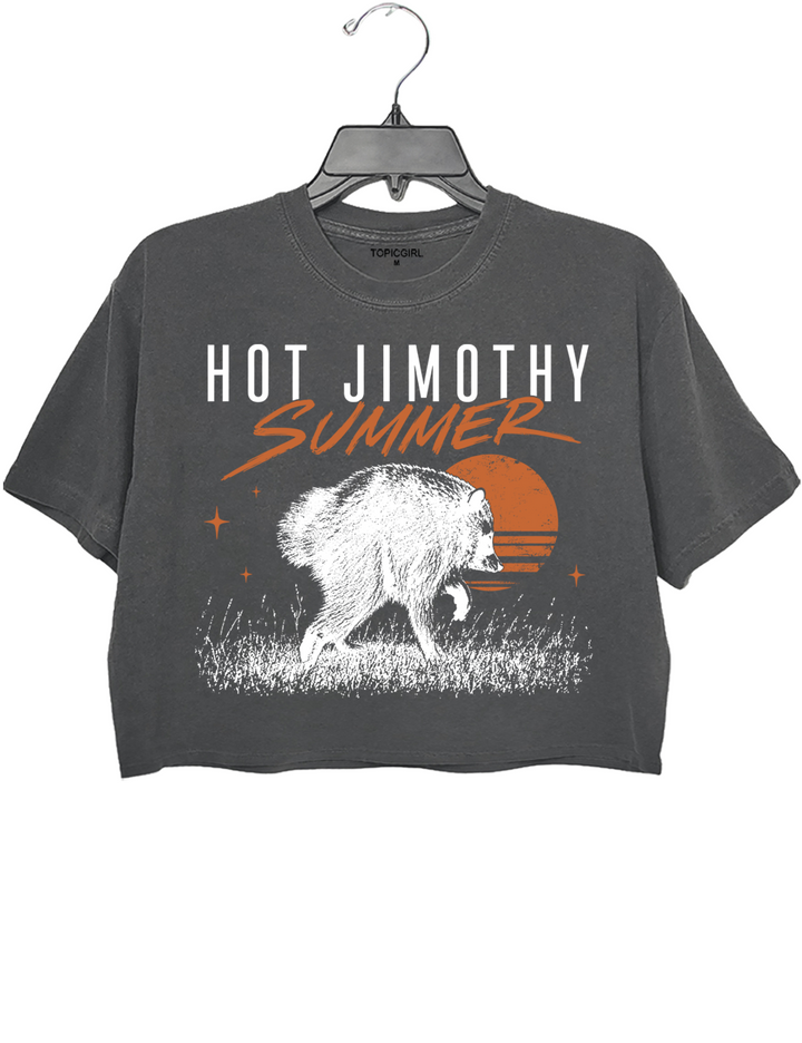 Hot Jimothy Summer Raccoon Crop Top