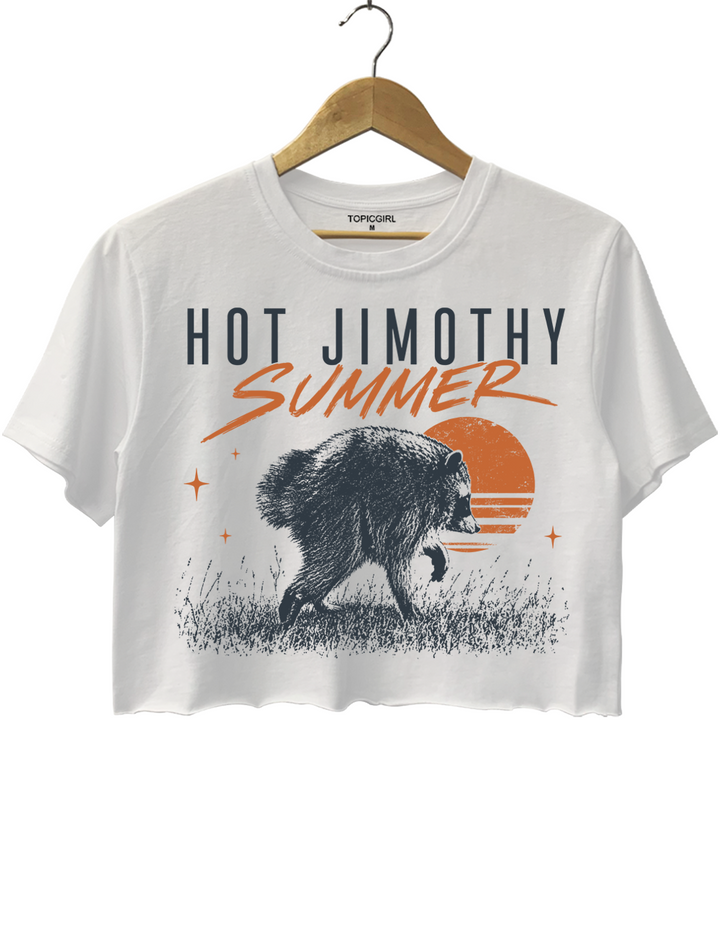 Hot Jimothy Summer Raccoon Crop Top