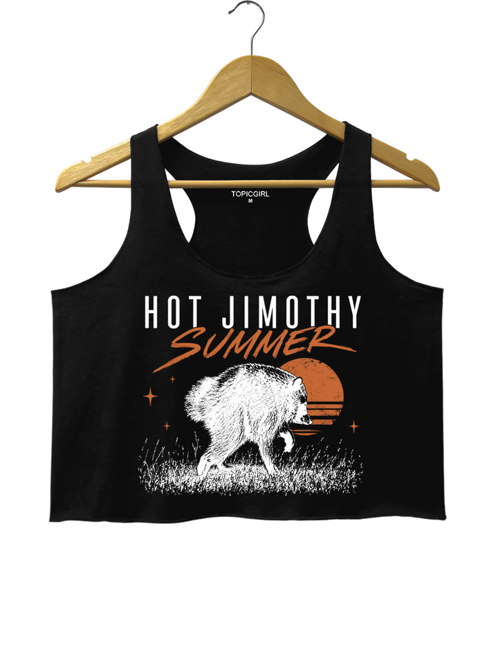 Hot Jimothy Summer Raccoon Crop Tank Top