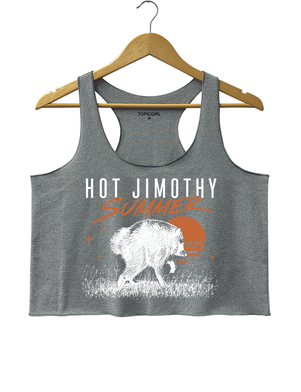 Hot Jimothy Summer Raccoon Crop Tank Top