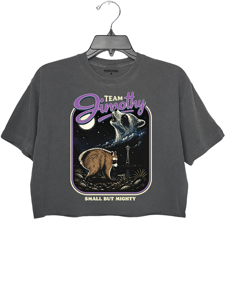 Retro Jimothy Raccoon Crop Top