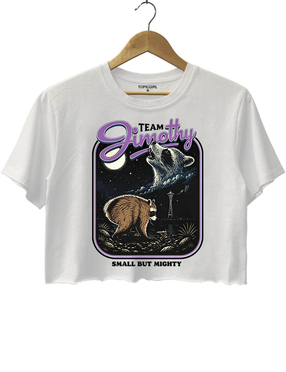 Retro Jimothy Raccoon Crop Top