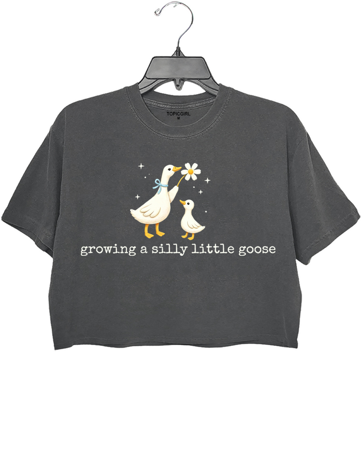 Growing A Silly Little Goose Silly Goose Crop Top