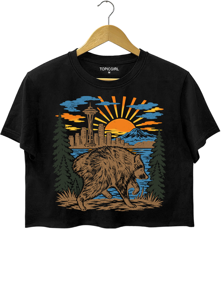 Trendy Raccoon Meme Jimothy Crop Top