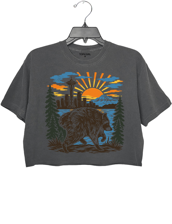Trendy Raccoon Meme Jimothy Crop Top