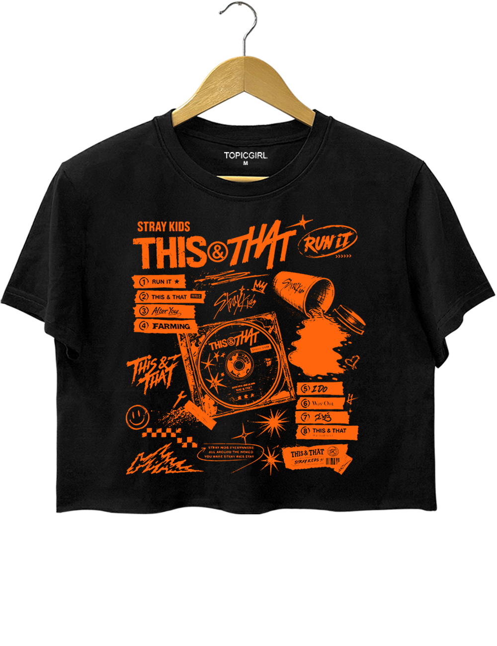 Retro Stray Kids This And That Tracklist Crop Top