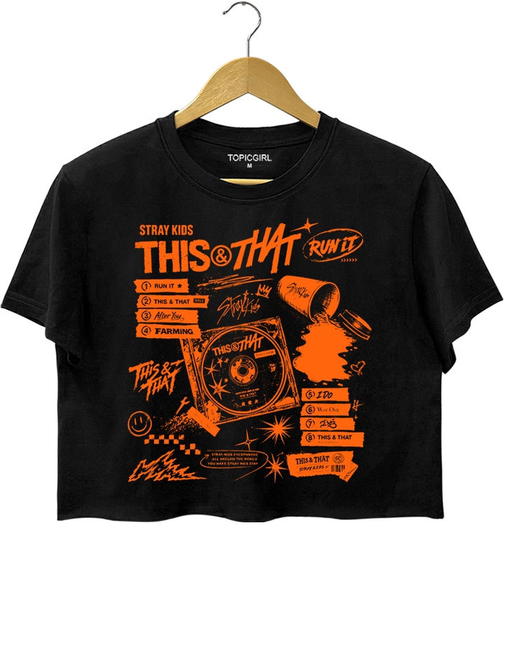 Retro Stray Kids This And That Tracklist Crop Top
