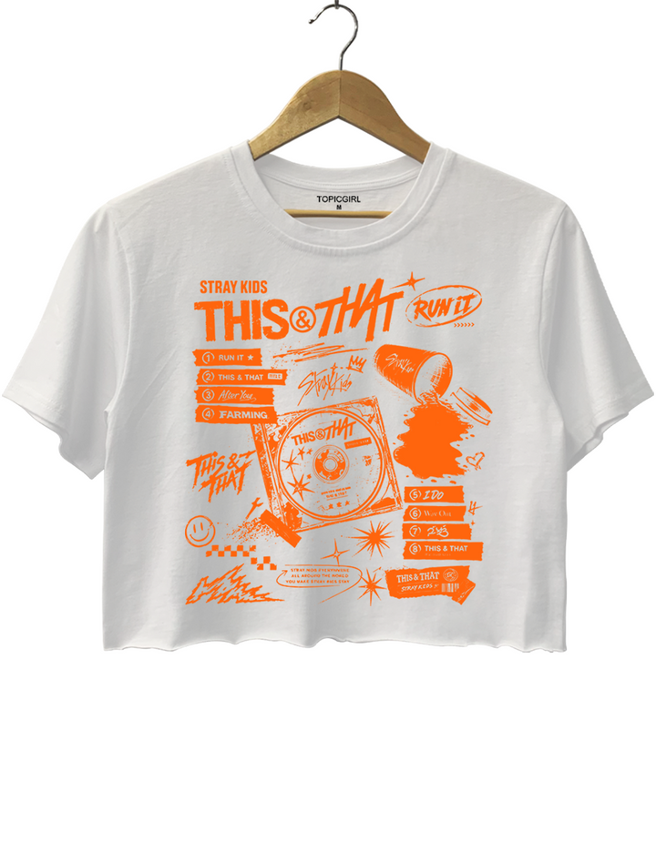 Retro Stray Kids This And That Tracklist Crop Top