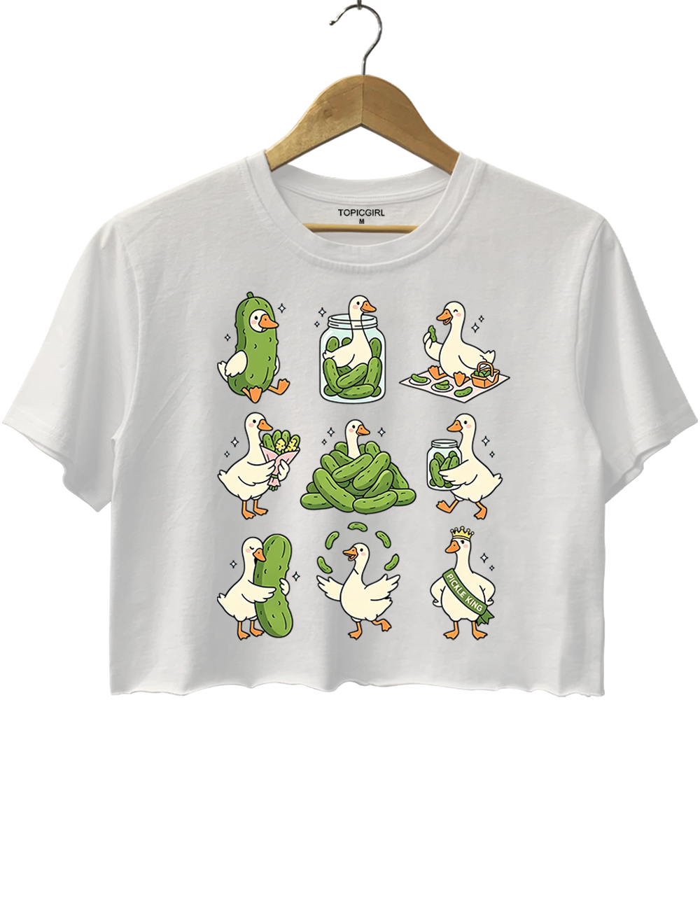 Pickle Lover Silly Goose Crop Top
