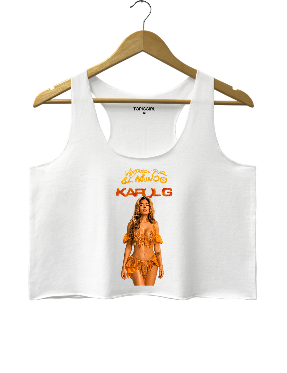 Karol G Viajando Por El Mundo Inspired Crop Tank Top