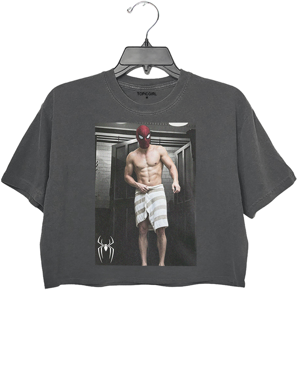 Funny Spider Towel Scene Crop Top