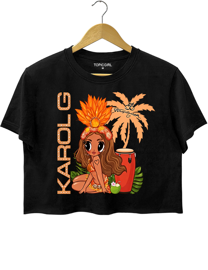 Tropicoqueta Latina Graphic Crop Top