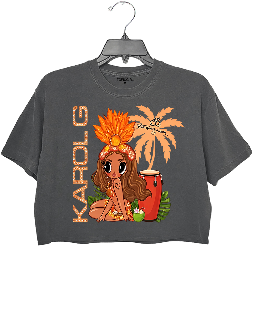 Tropicoqueta Latina Graphic Crop Top