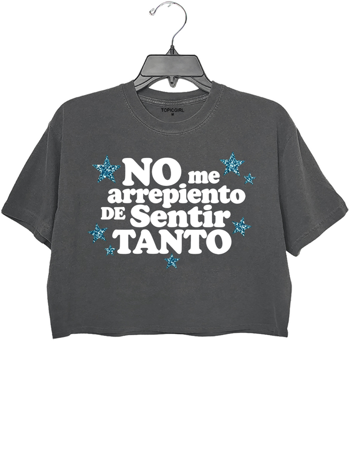 No Me Arrepiento De Sentir Tanto New Karol G Crop Top