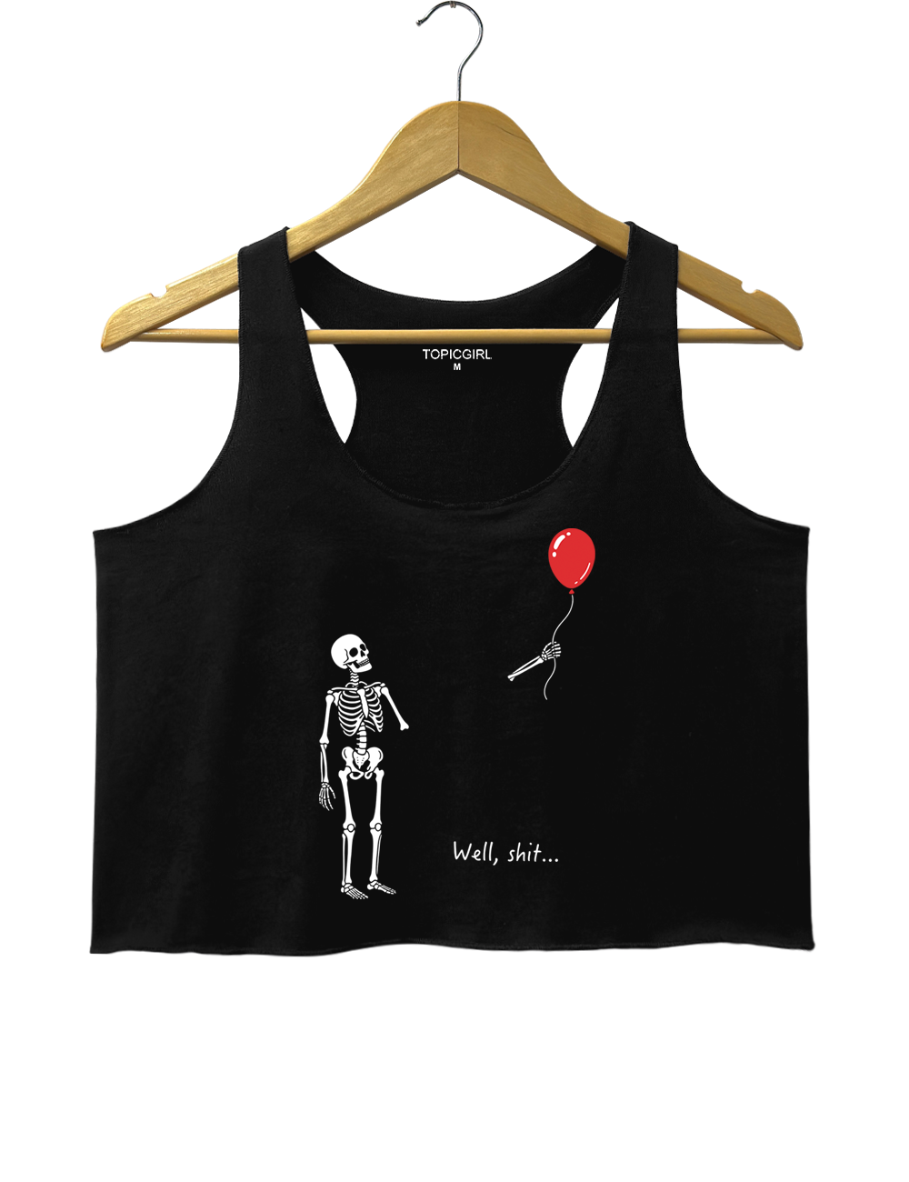 Skeleton Lost Balloon Crop Tank Top