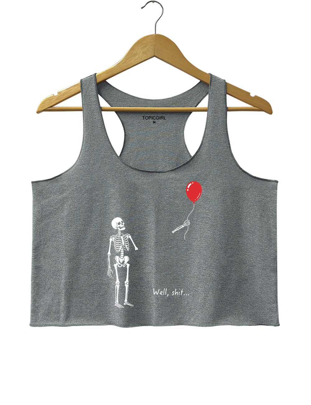 Skeleton Lost Balloon Crop Tank Top