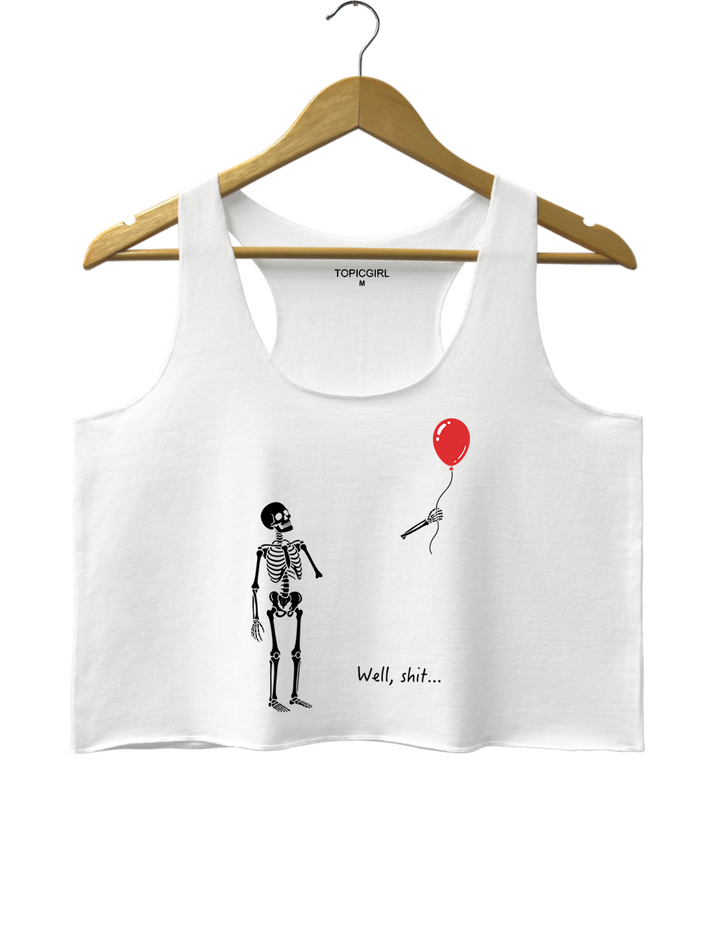 Skeleton Lost Balloon Crop Tank Top