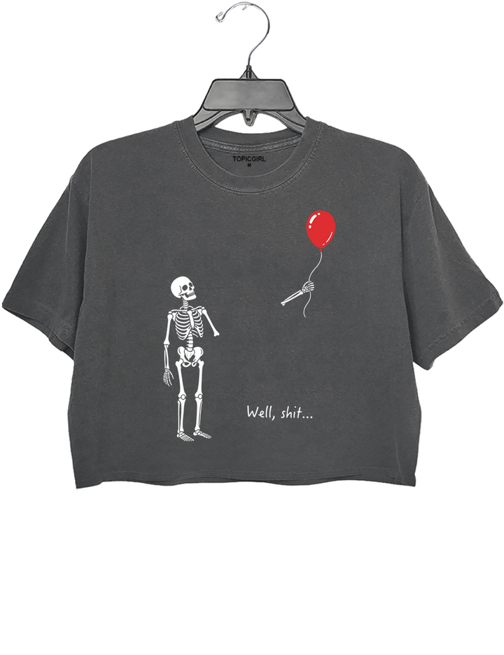 Skeleton Lost Balloon Crop Top