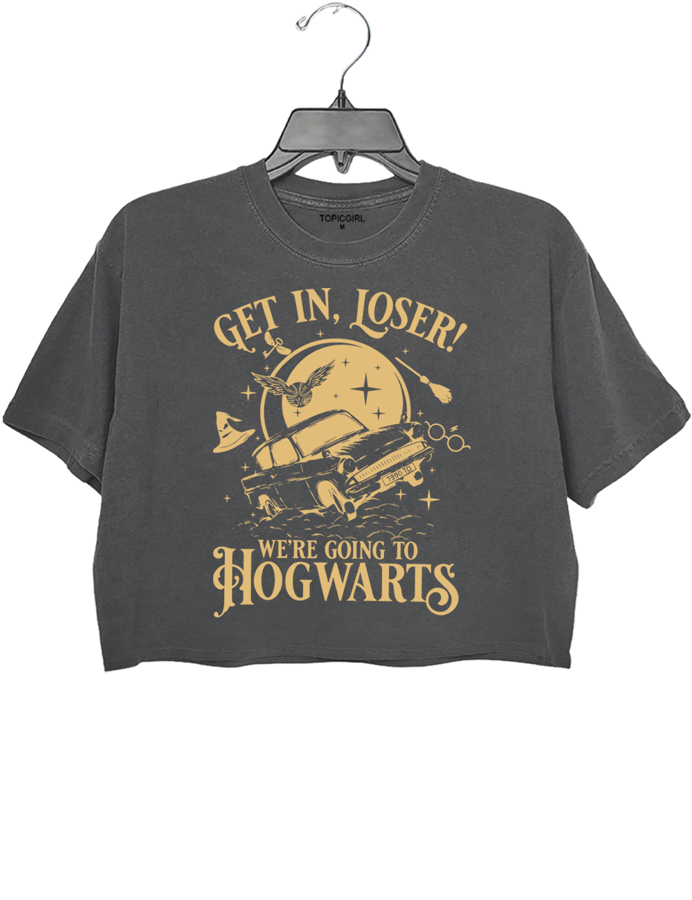 Get In Loser Wizard School Hogwarts Halloween Crop Top