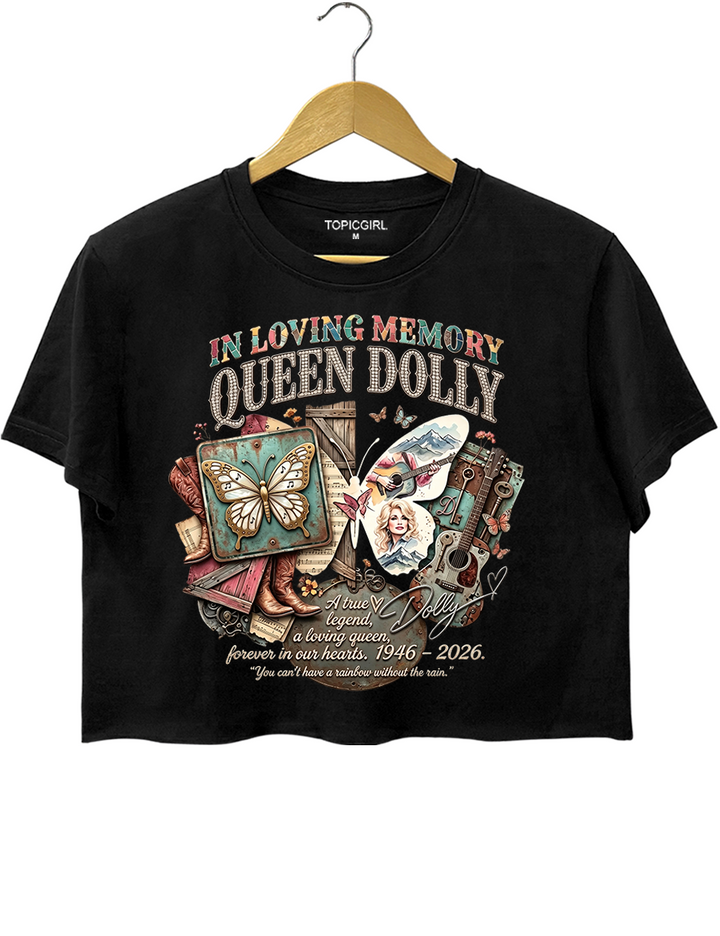 Dolly Parton Memorial Country Music Crop Top