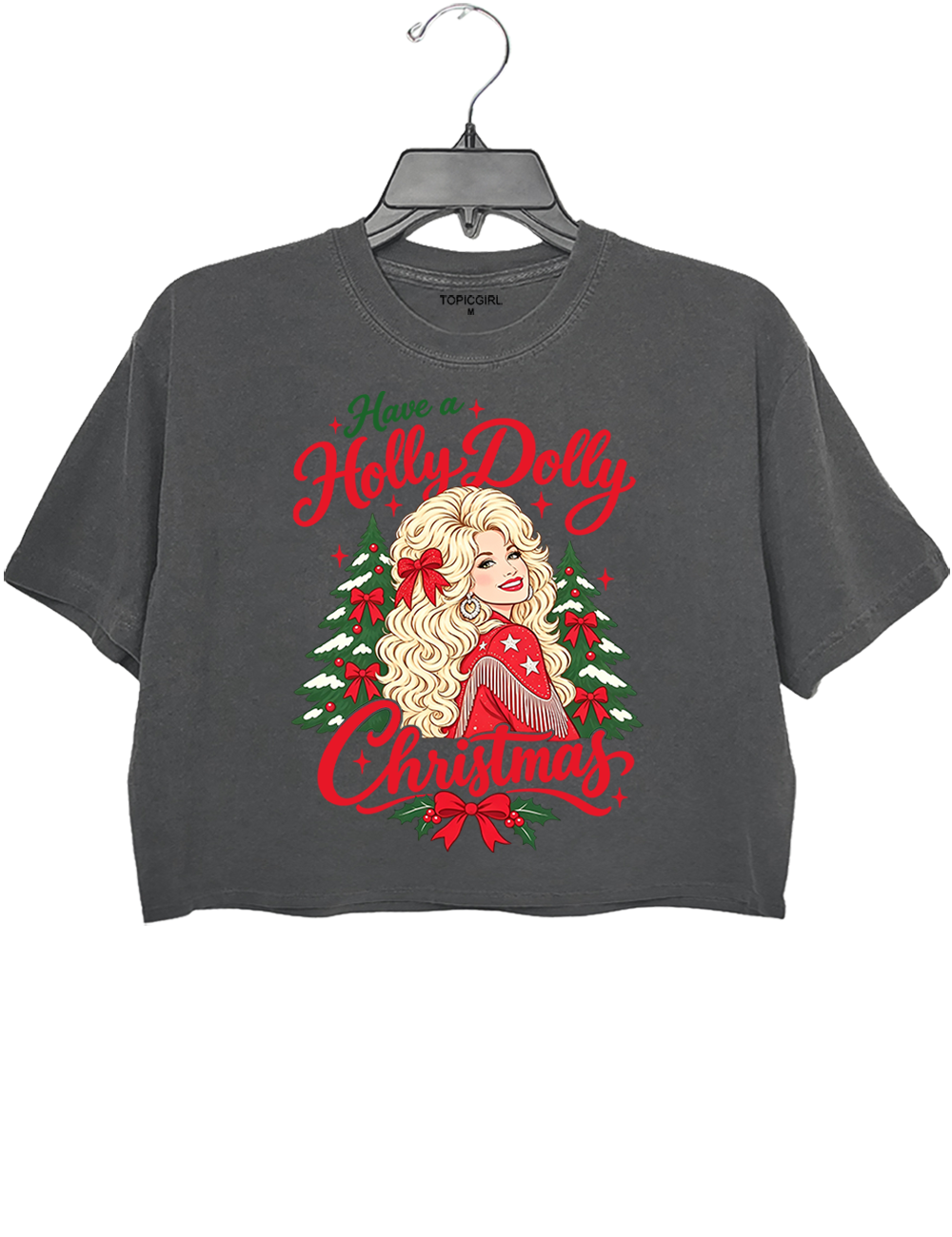 Have A Holly Dolly Christmas Crop Top