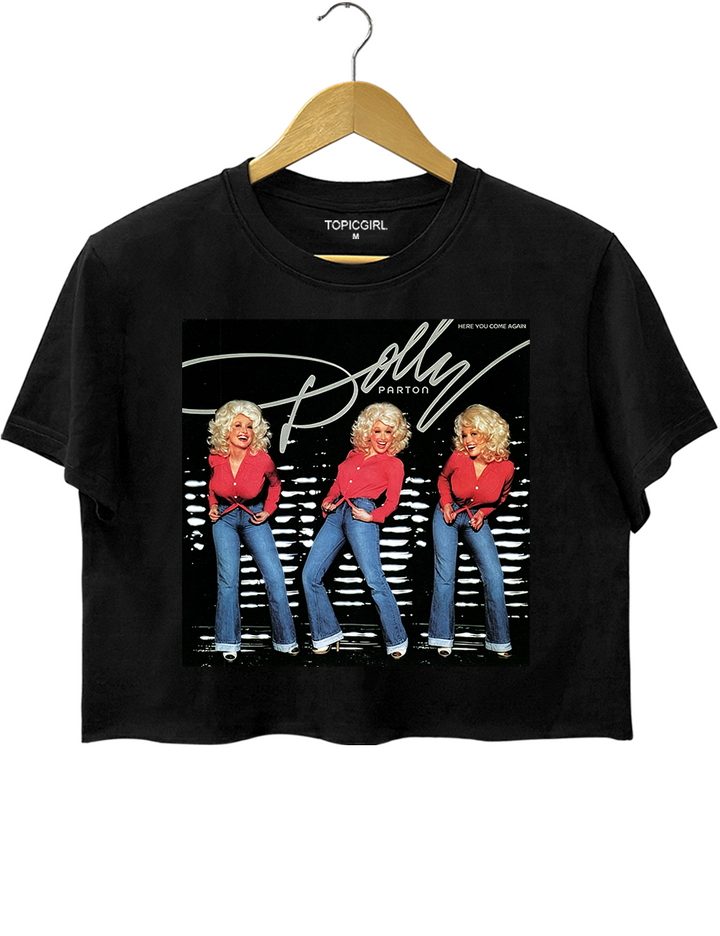 Dolly Parton Here You Come Again Crop Top