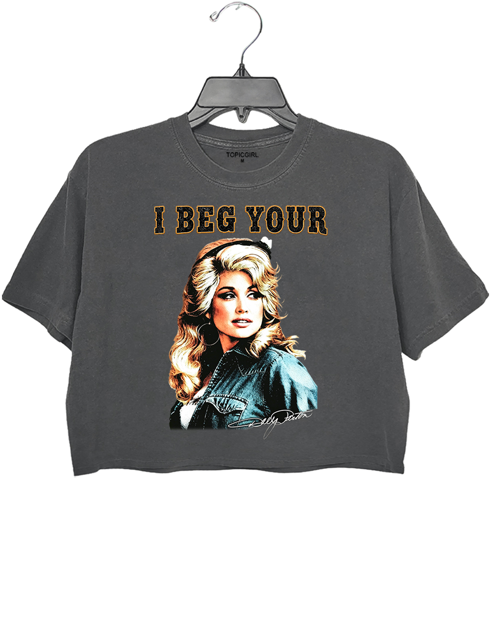 I Beg Your Parton Vintage Portrait Crop Top
