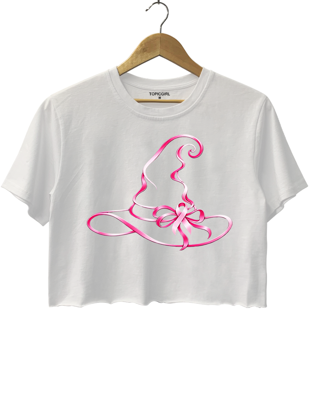 Breast Cancer Awareness Witch Hat Crop Top