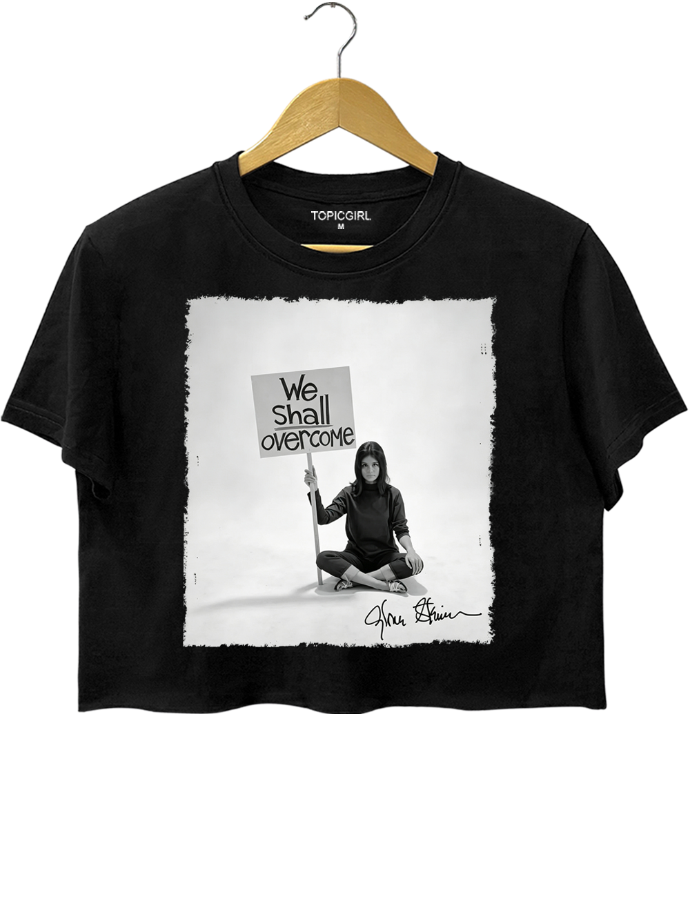 We Shall Overcome Gloria Steinem Crop Top