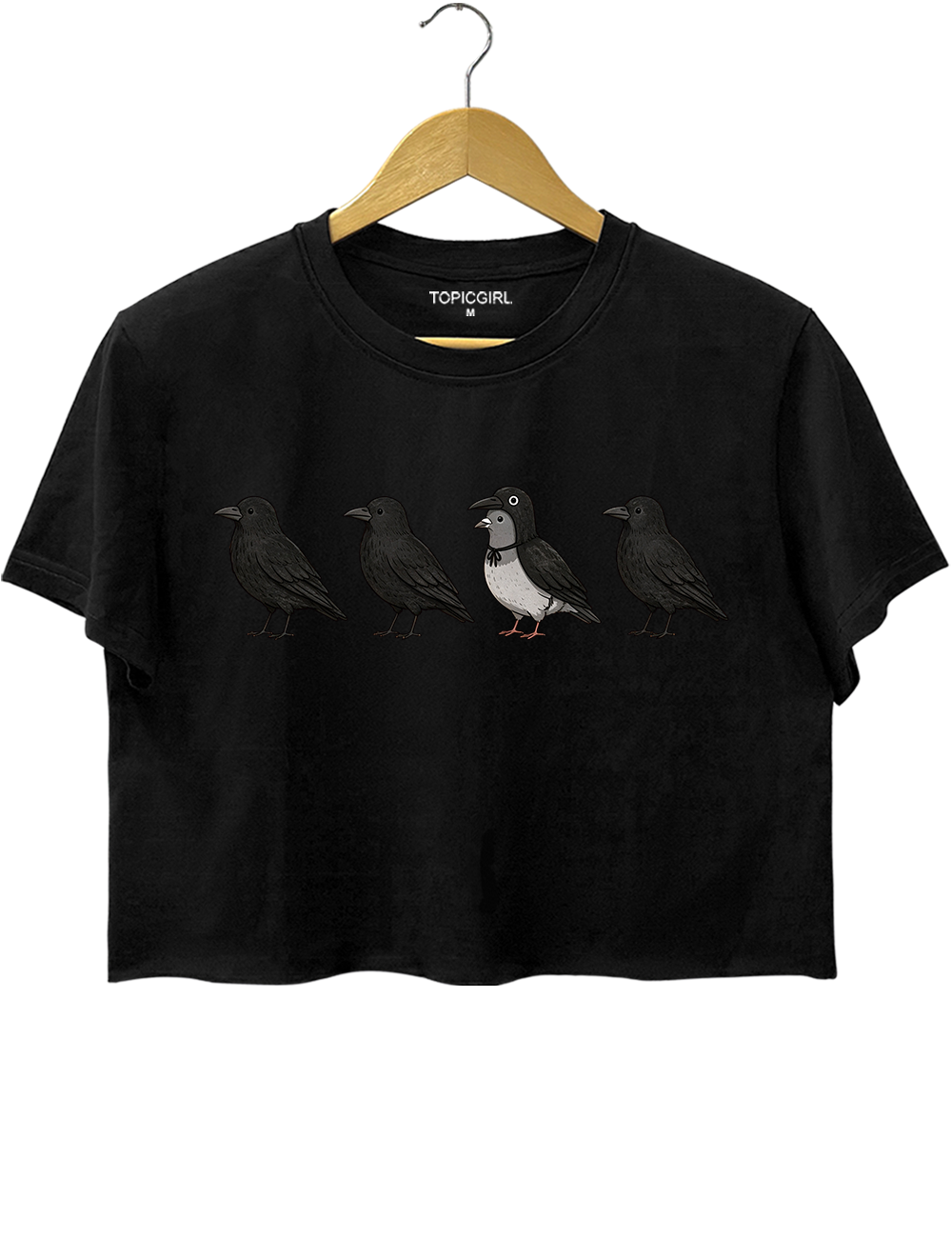 Funny Crow Pigeon Crop Top