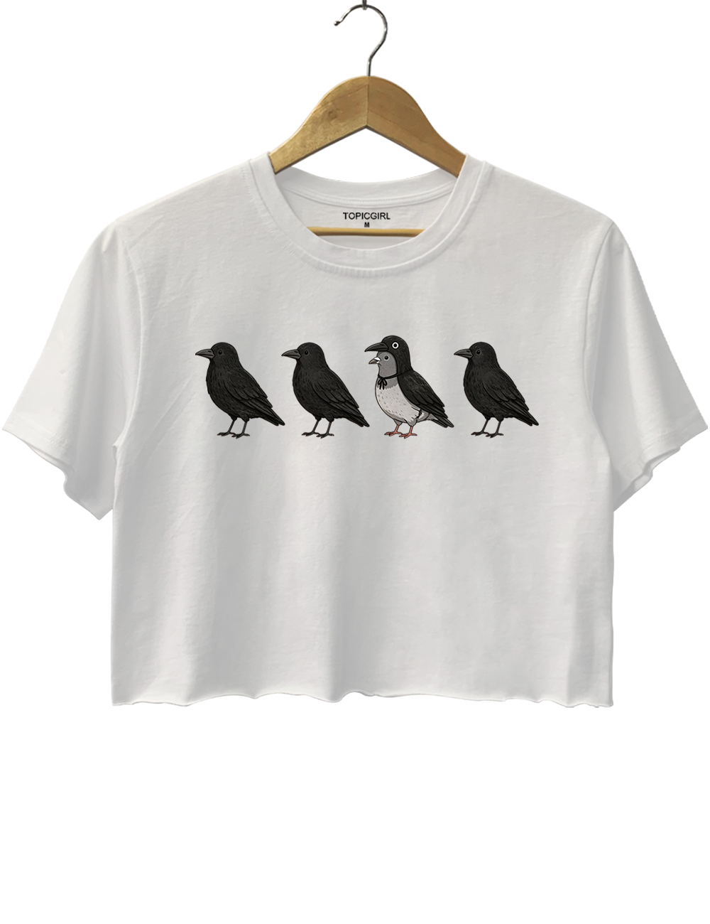 Funny Crow Pigeon Crop Top